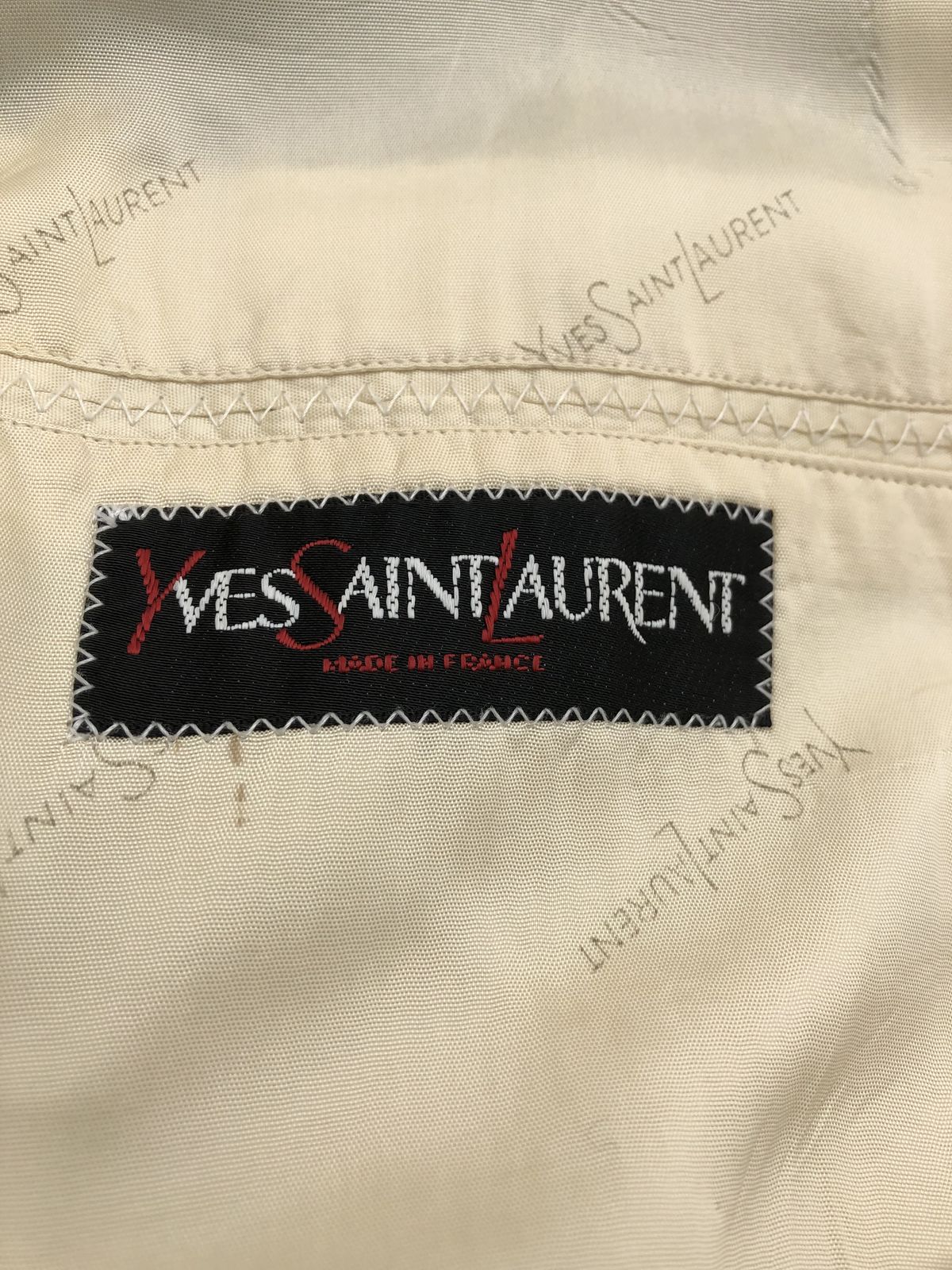 Vintage 90s Yves Saint Laurent Men's Beige Blazer Size 42 COA