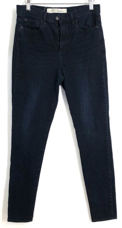 Gap Women's 1969 True Skinny Super High Rise Dark Wash Stretch Denim Jeans 28R