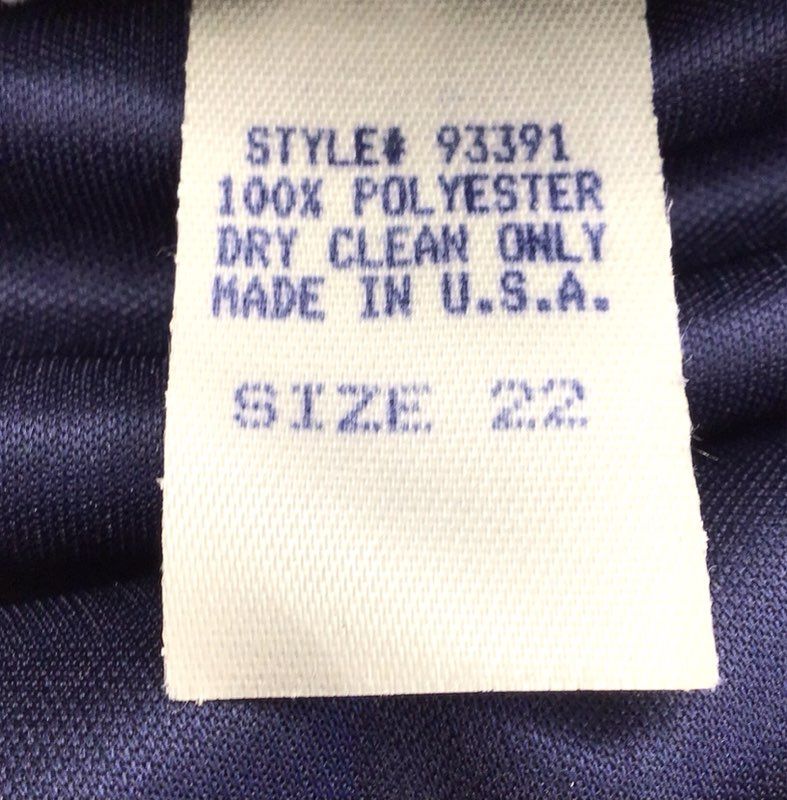 Vintage Saks Fifth Avenue Cattiva Women's Navy Jacket Dress - Size 22
