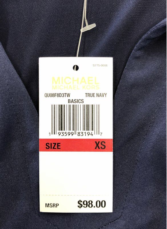 NWT Michael Kors Women's Navy Blue A-Line Dress - Size XS