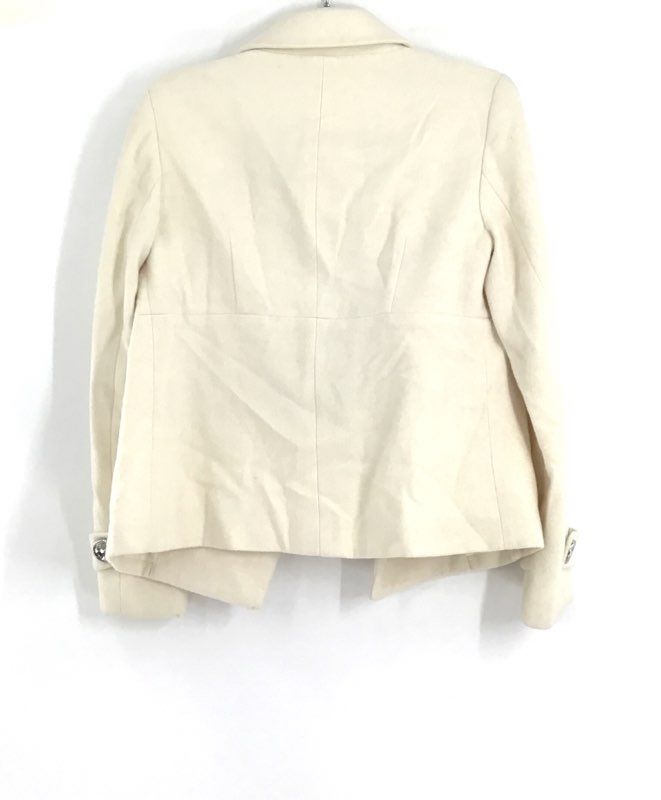 Michael Kors Women&#39;s Ivory Long Sleeve Double-Breasted Blazer - Size Small