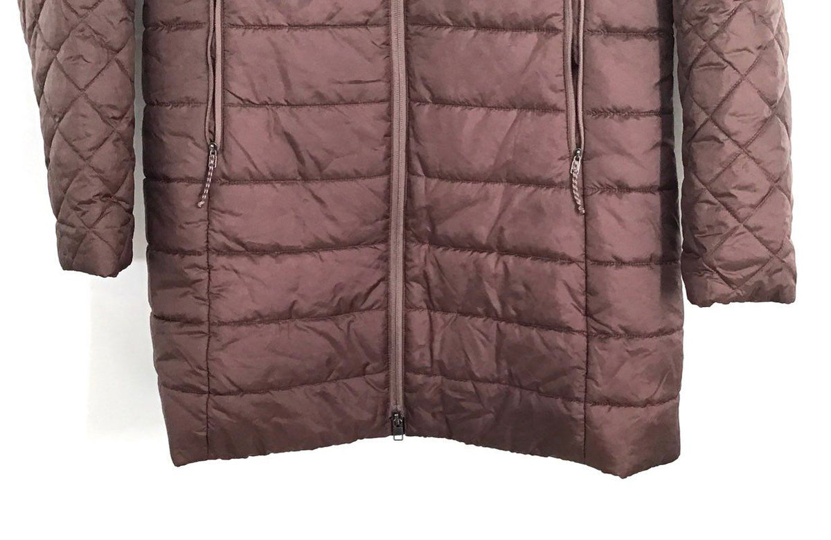 Patagonia Women's Nano Puff Parka Jacket Brown Quilted Insulated Full Zip Sz M