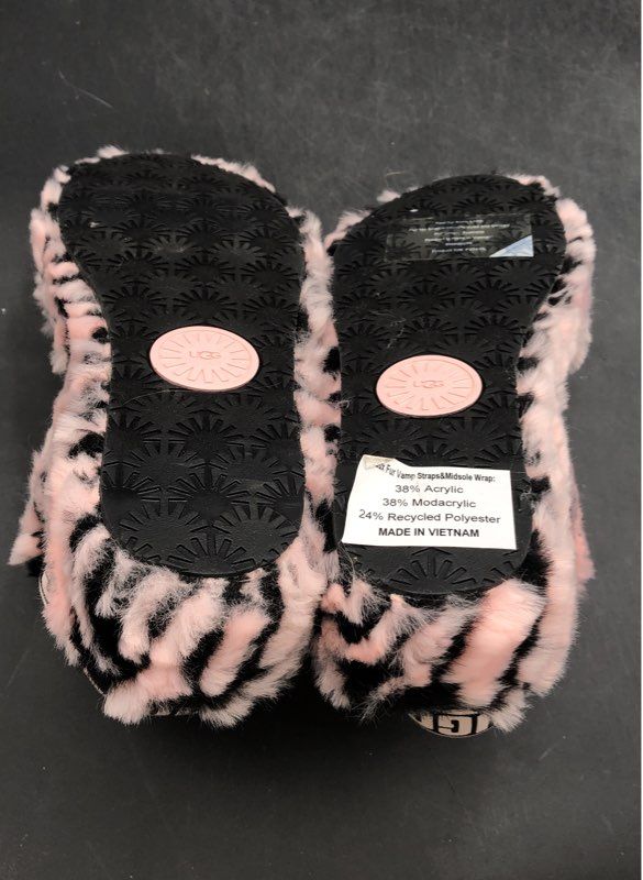 Ugg Women's Pink Black Slide Slipper - Size 7