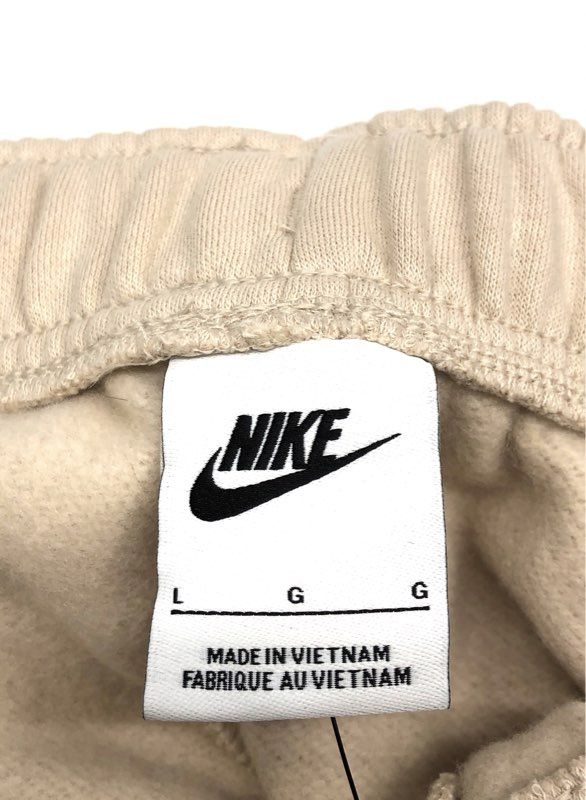 Nike Women's Oversized Mid Rise Sweatpants Beige Fleece Joggers NWT Sz L