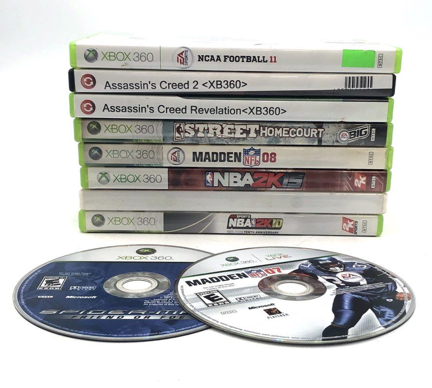 Assassin's Creed Madden NBA 10 Xbox 360 Game Lot Sports Action