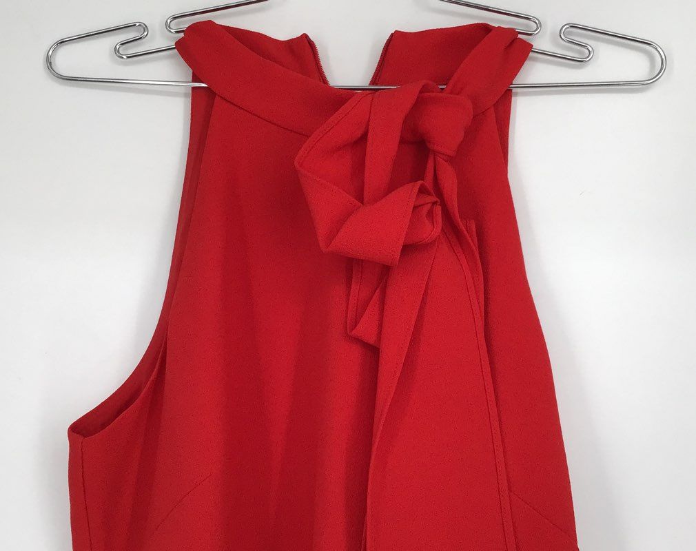 NWT Vince Camuto Women&#39;s Red Sleeveless Halter Neck Shift Dress - Size 10