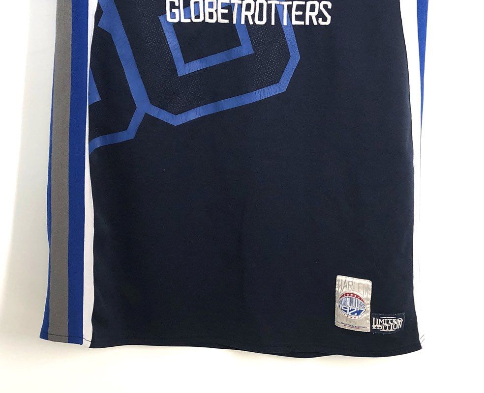 Vintage Platinum FUBU Harlem Globetrotters Basketball Jersey Sleeveless Sz XL