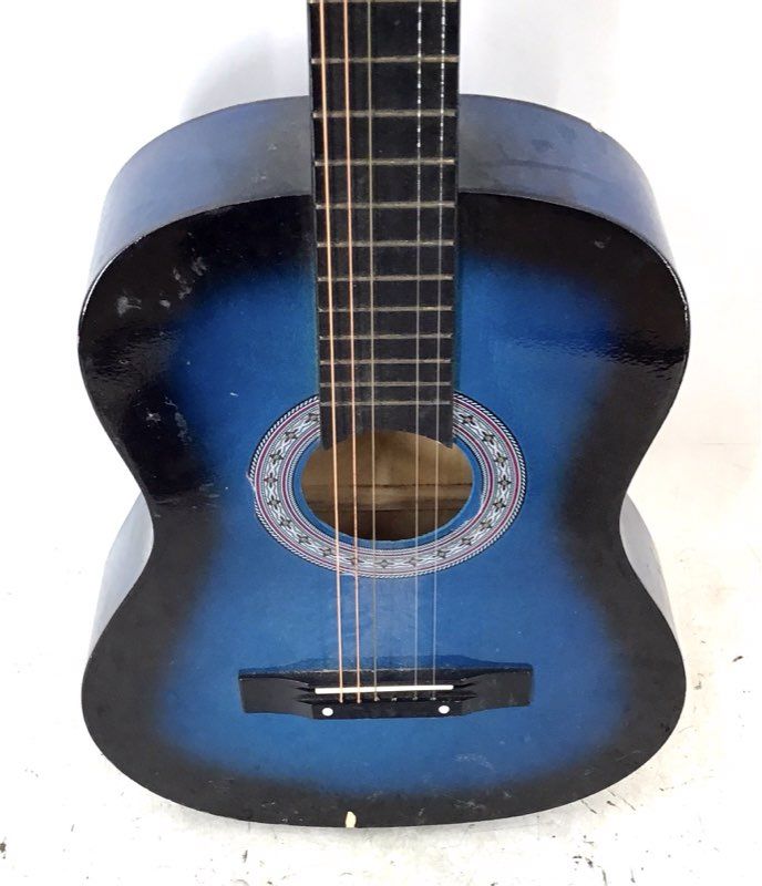 DC Blue Musical Instrument 6 String Acoustic Guitar