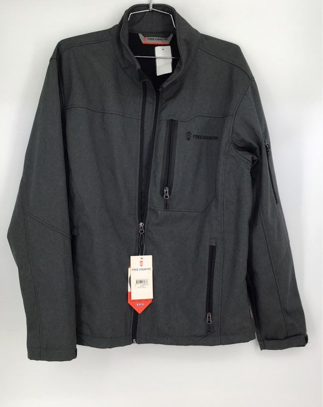 NWT Free Country Men&#39;s Charcoal Full-Zip Softshell Jacket - Size M