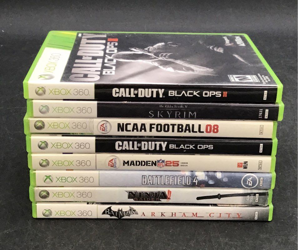 Call of Duty Skyrim Batman 8 Microsoft Xbox 360 Game Lot