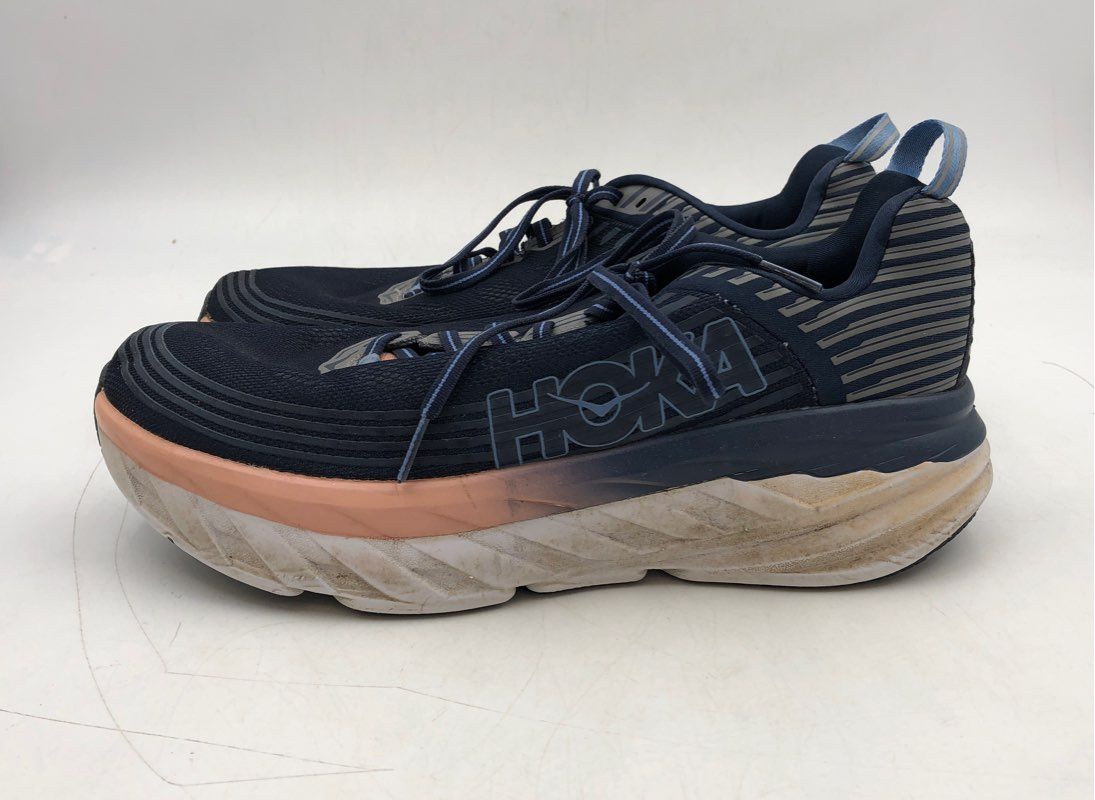 Hoka One One Women&#39;s Bondi 6 1019270 MIDP Blue Lace-Up Running Shoes - Size 10