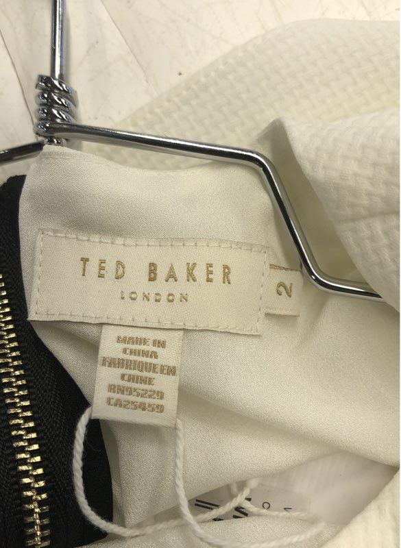 NWT Ted Baker Women's White Black Jumpsuit One-Piece - Size 2