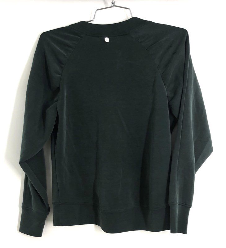 Cable & Gauge Sport Women's Green Modal Blend V-Neck Pullover Top Sz XS