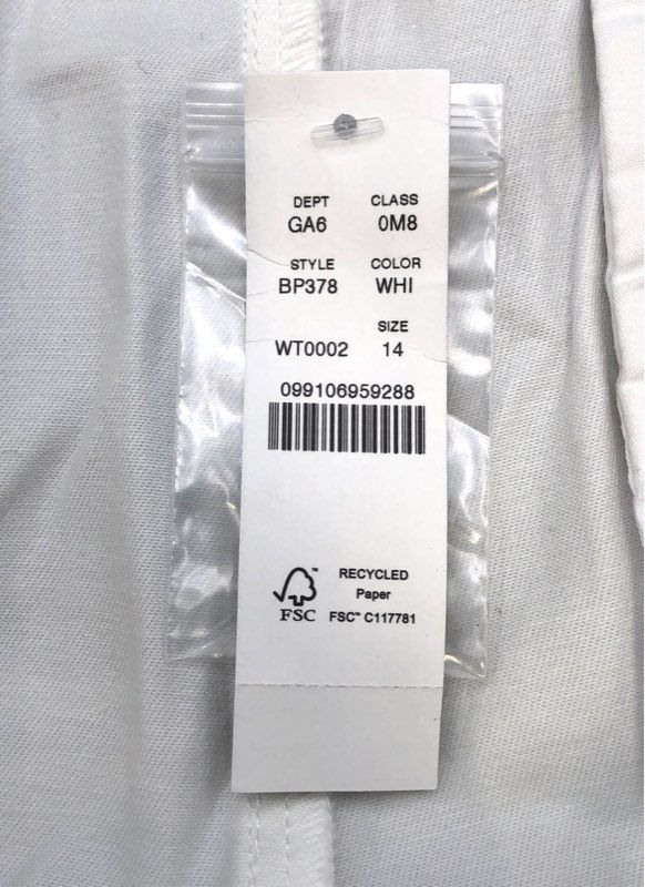 J.Crew Women's White Re-Imagined Cotton Patch Pocket Chino Shorts Sz 14 NWT