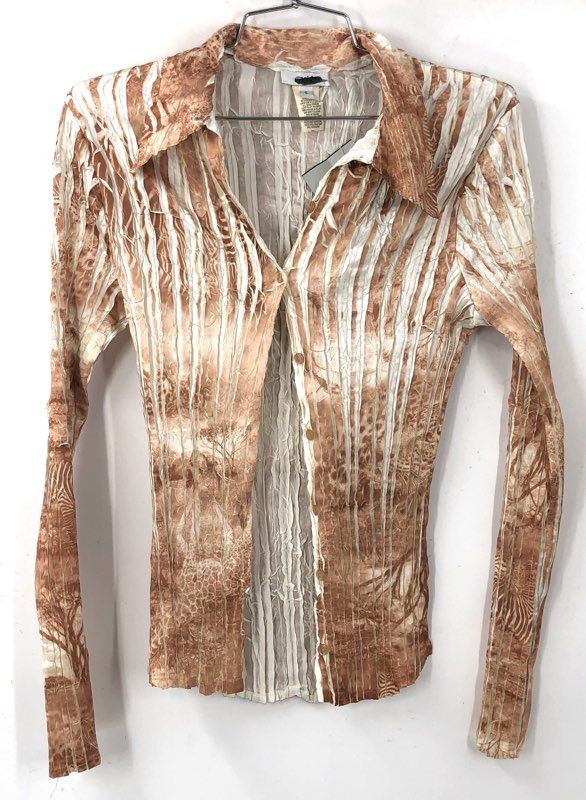NWT Cache Women's Multicolor Striped Button-Up Shirt - Size S
