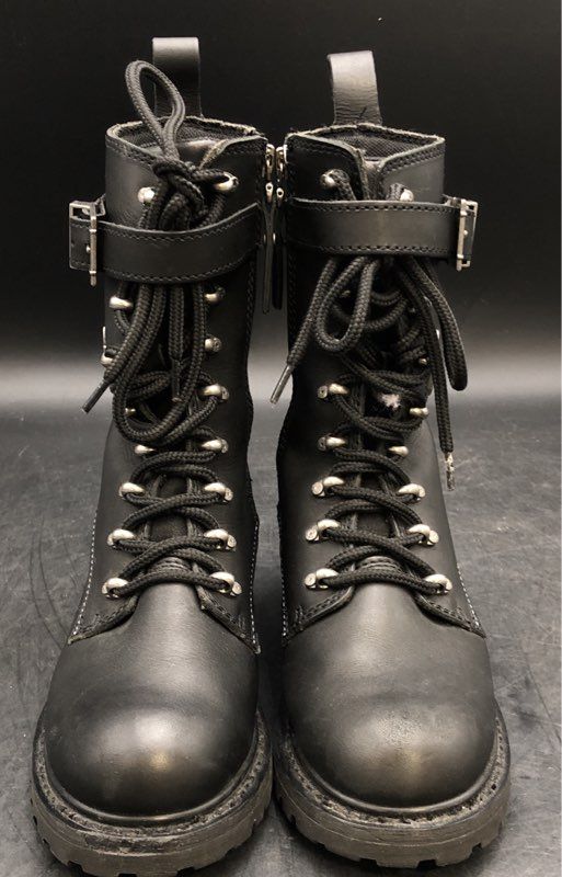 Harley-Davidson Women's Calvert 8-Inch Black Biker Boots - Size 5.5M