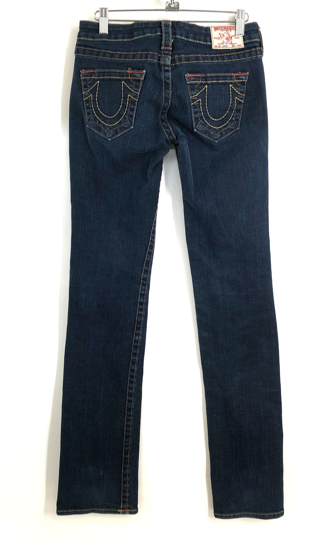 True Religion Women's Dark Indigo Straight Leg Jeans Made in USA Sz 26