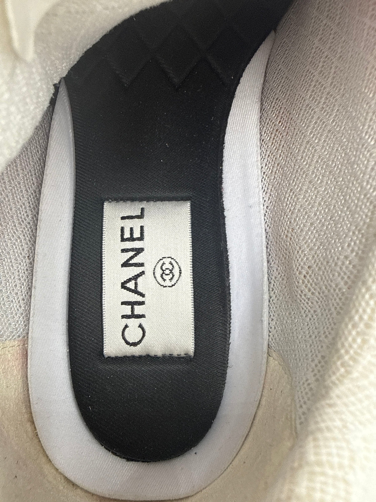 Chanel Inspired Women's Fuchsia Pink/Silver/White CC Logo Sneakers - Size 41