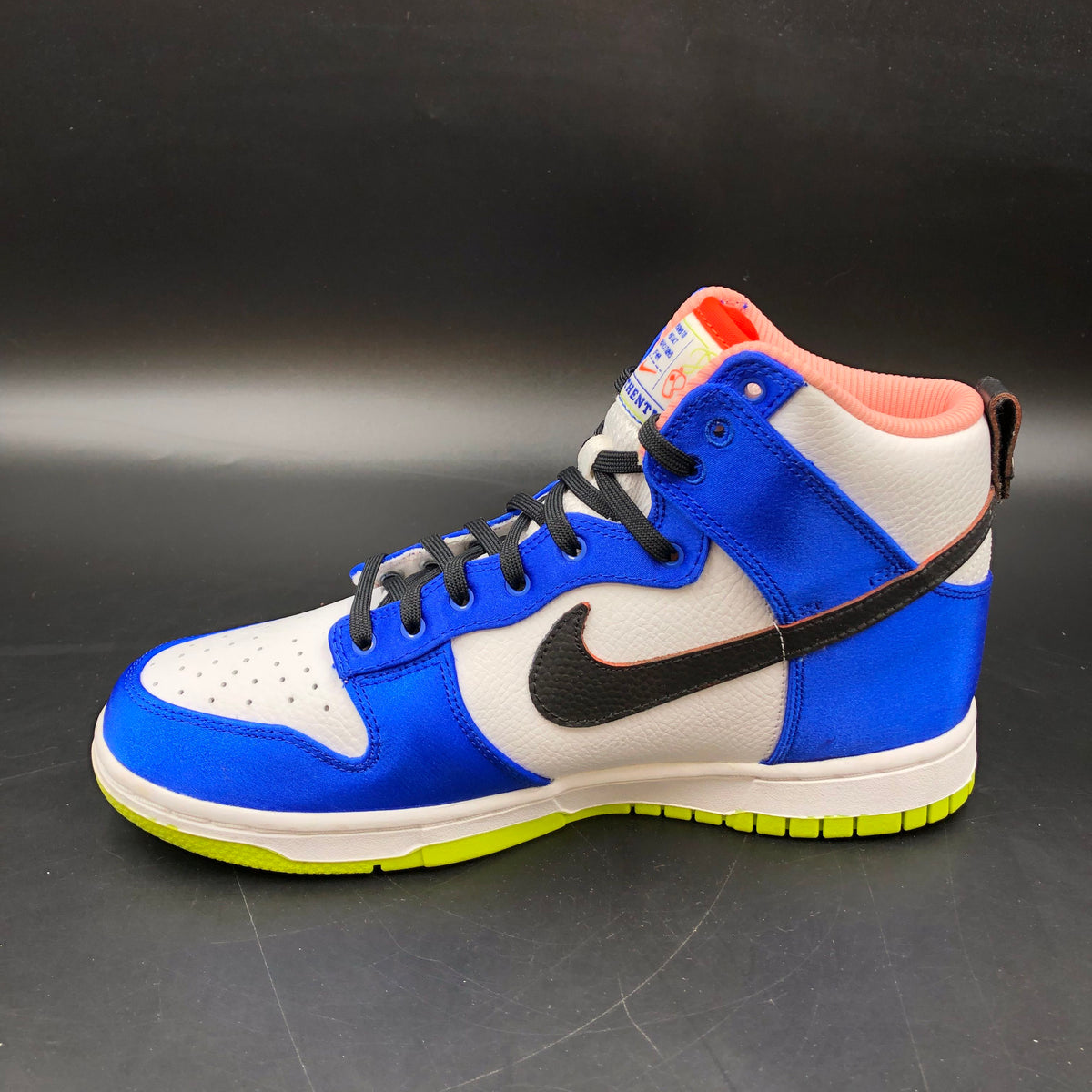 Nike Dunk High Blue Satin Women's Sneakers COA Size 8.5