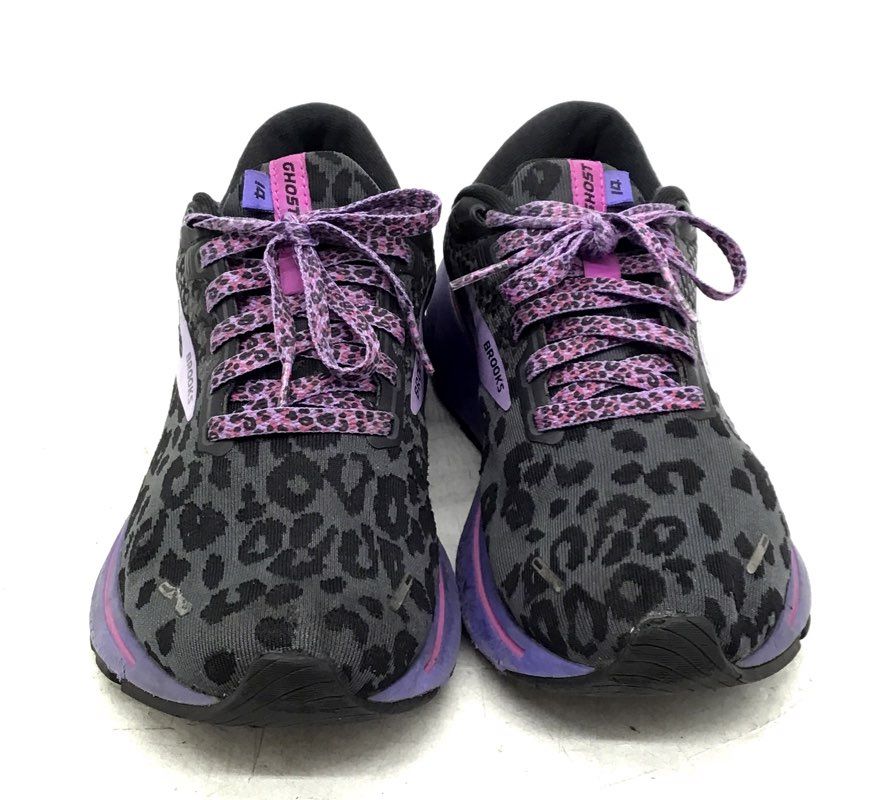 Brooks Women's Ghost 14 Black Animal Print Athletic Shoes - Size 8.5