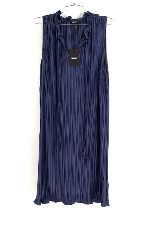 NWT DKNY Women&#39;s Slate Pleated Shift Dress - Size 10