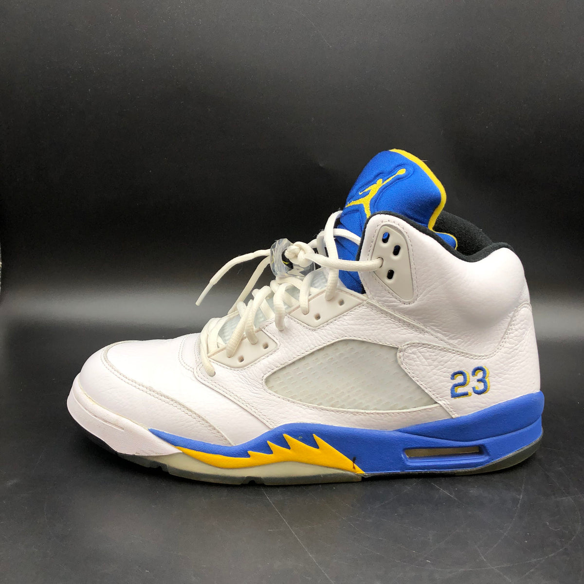 Nike Air Jordan 5 Retro Laney White Varsity Royal Maize Size 12 COA