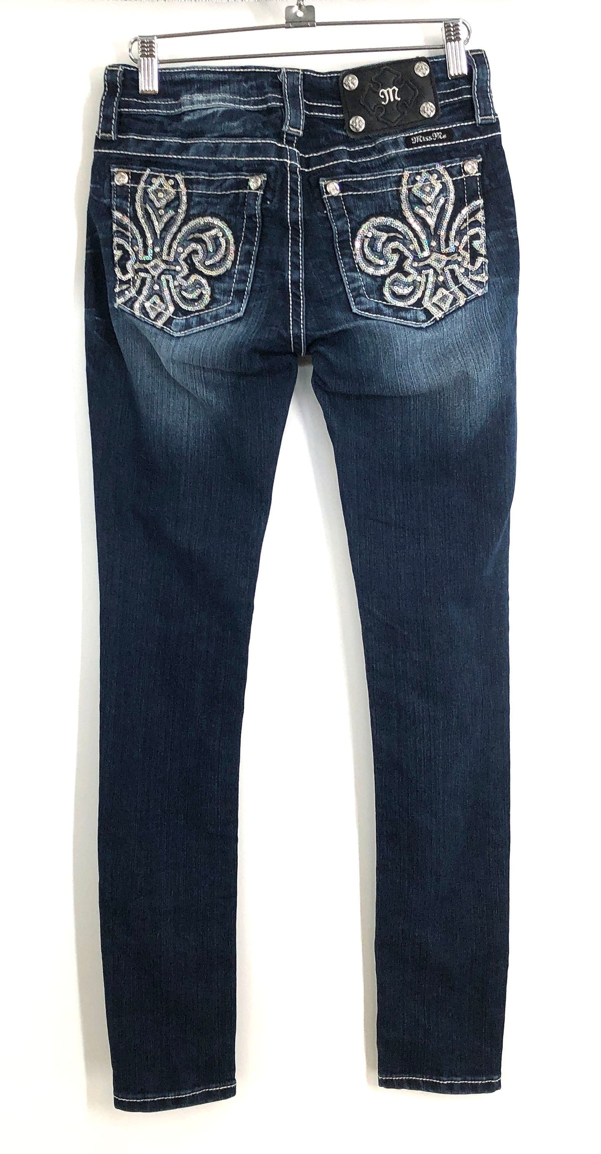 True Religion Women's Dark Wash Mid-Rise Skinny Jeans Sz 42