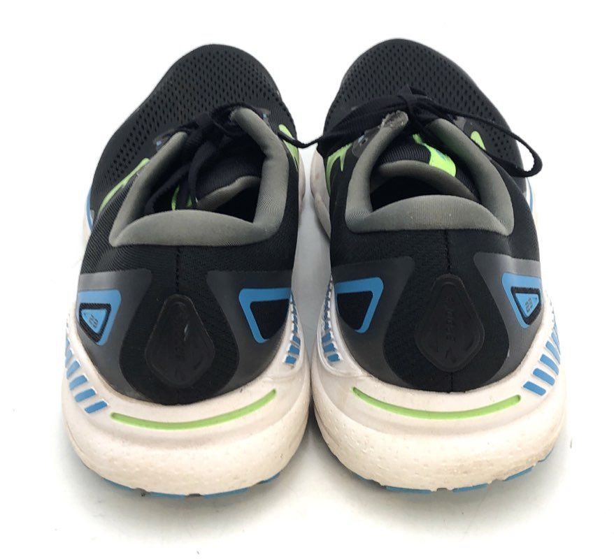 Brooks Adrenaline GTS 23 Black Neon Blue Running Shoes Men's Size 12