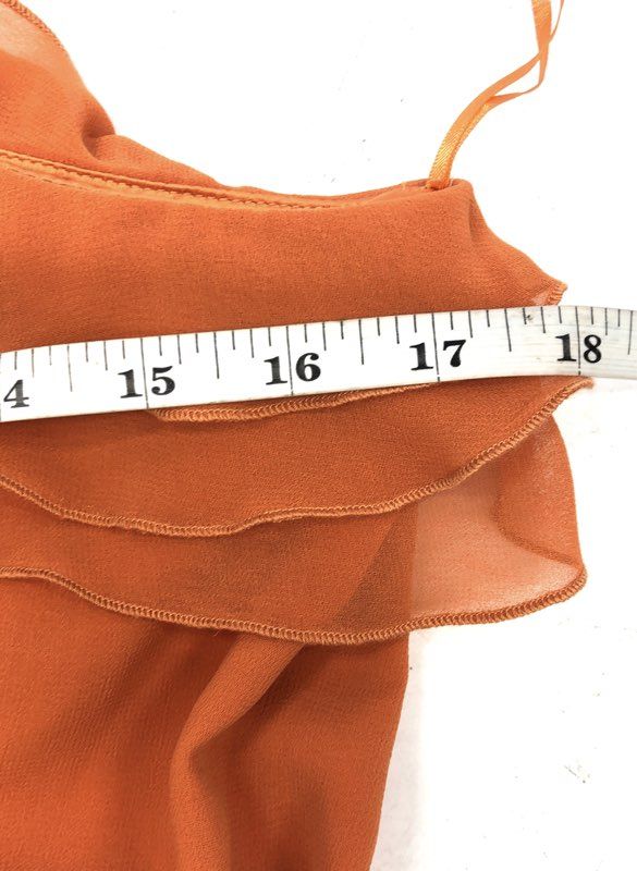 Jessica Simpson Women's Rust One Shoulder Ruffle Cocktail Dress Sz 6 NWT
