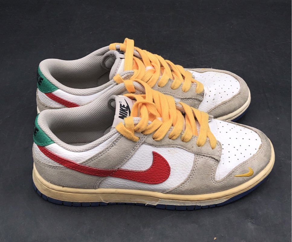 Nike Dunk Low SE Multi-Color Grey White Red Blue Sneakers Size 7