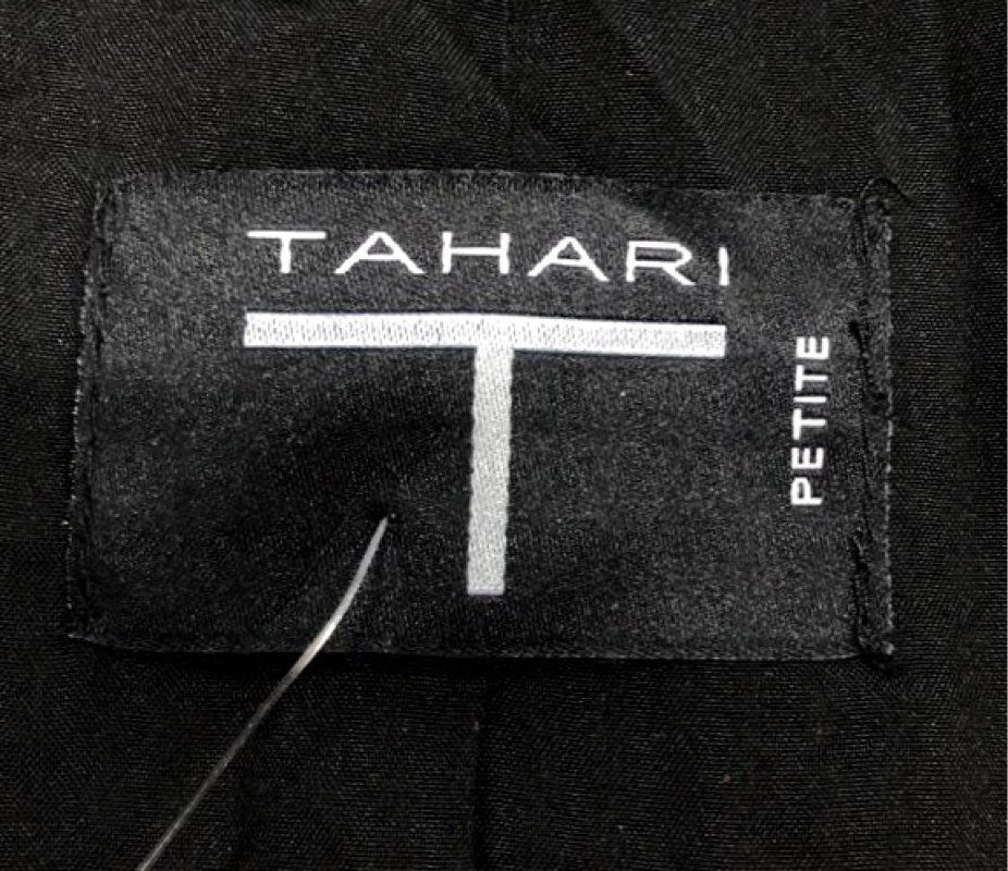 Tahari Women's Brown Black Plaid Petite Single Button Blazer Sz 6P NWT