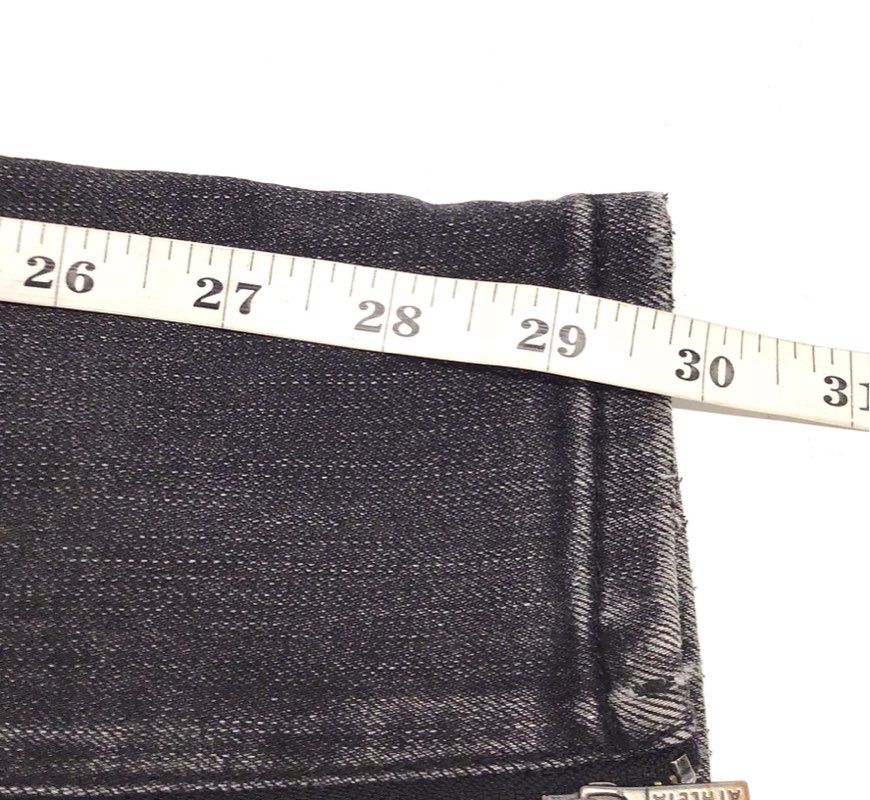 Athleta Women's Faded Black Ankle Zip Skinny Stretch Denim Jeans Sz 6
