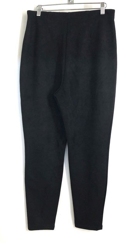 Babaton Women's Black Vegan Suede Sadiki Side Zip Tapered Pants Size 12 NWT