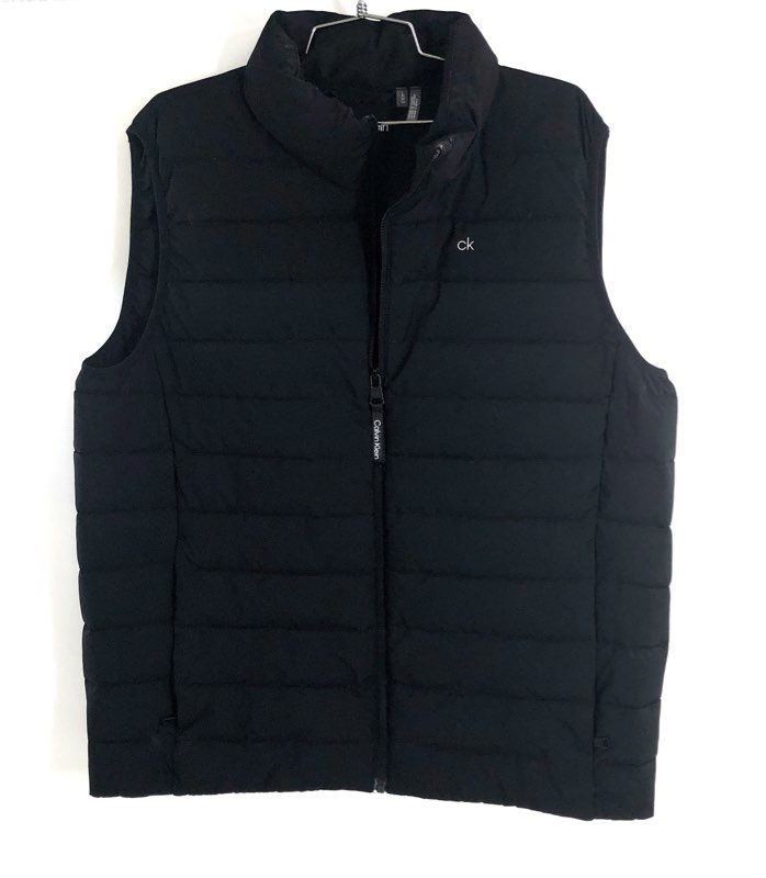 Calvin Klein Men's Black Infinite Stretch Water Resistant Puffer Vest NWT Sz L