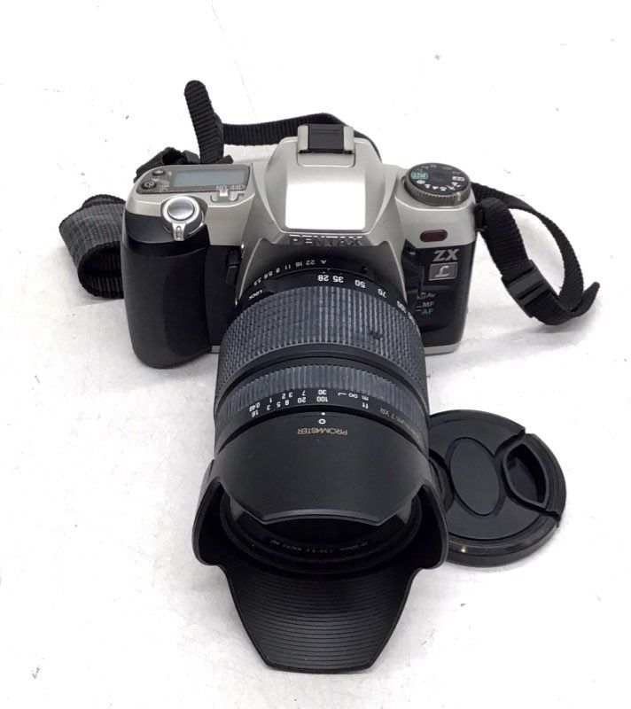 Pentax ZX-L 50 35mm SLR Film Camera With Case & Accessories