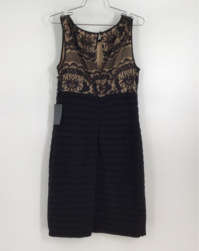 NWT Adrianna Papell Women&#39;s Black Lace Sleeveless Sheath Dress - Size 10