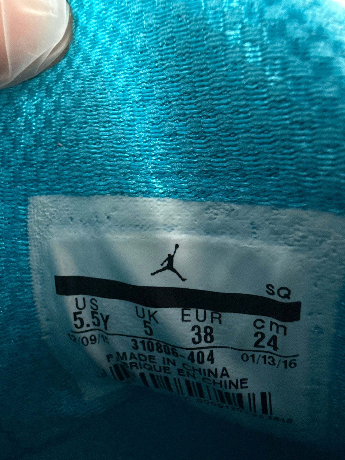 Nike Air Jordan 10 Retro Los Angeles Ocean Fog Blue Sneakers Size 5.5Y COA