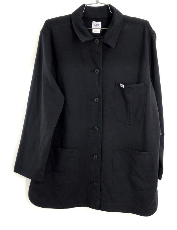Lee Men's Black Unionall Stretch Workwear Chore Shirt Jacket Size L NWT