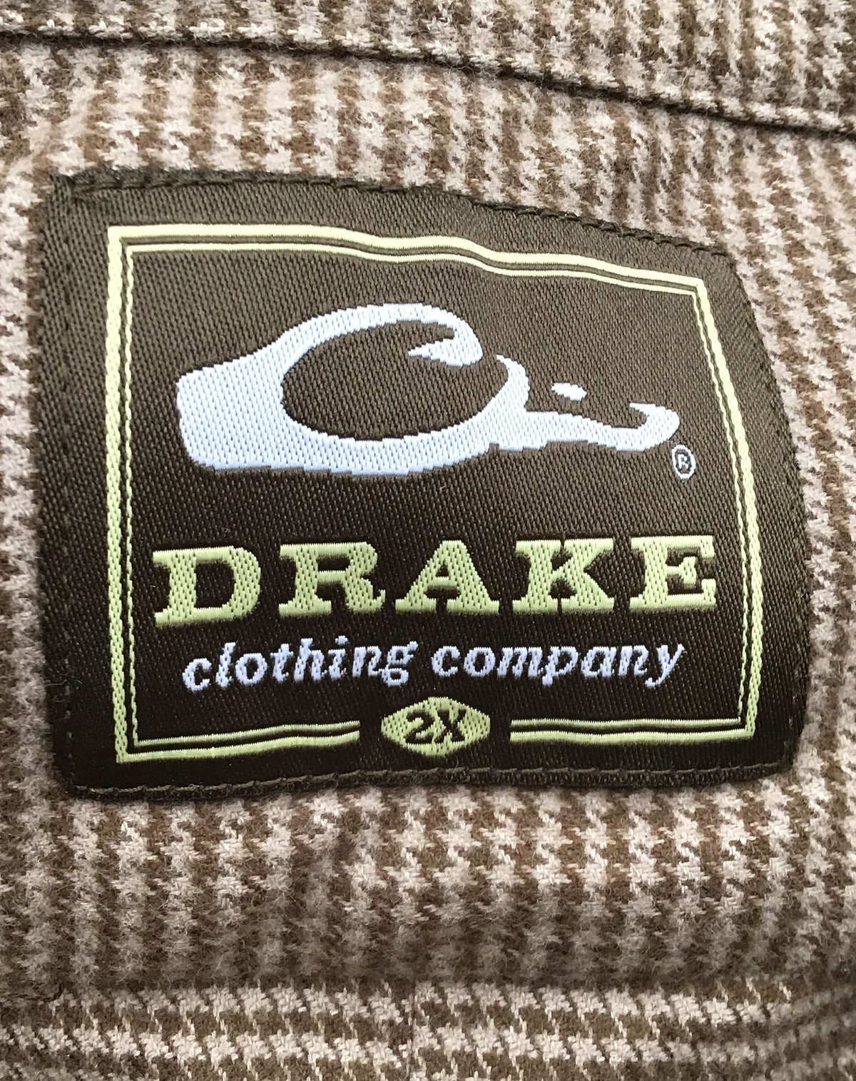 NWT Drake Men&#39;s Brown Houndstooth Button-Down Shirt - Size 2X