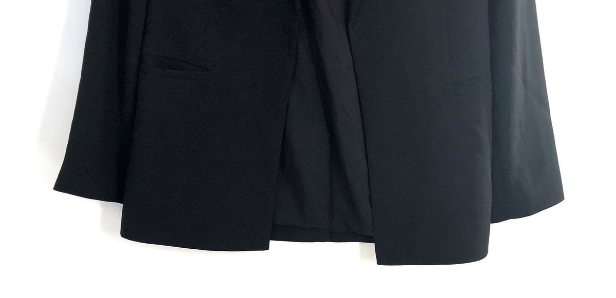 Express Women's Black Open Front Blazer Notched Lapel Polyester Jacket Sz XS