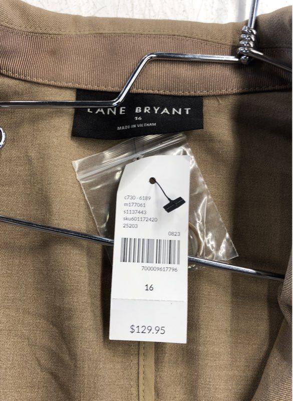 NWT Lane Bryant Women's Tan Blazer - Size 16