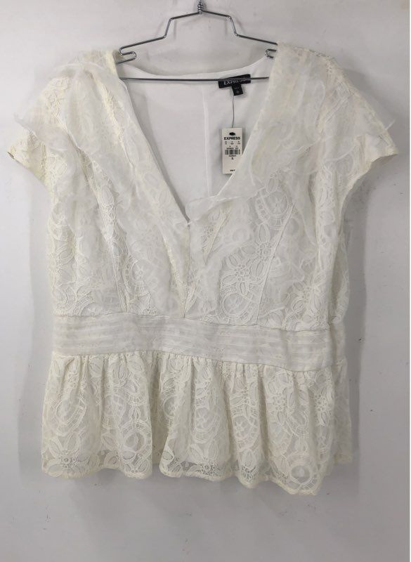 NWT Express Women's White Blouse - Size XL
