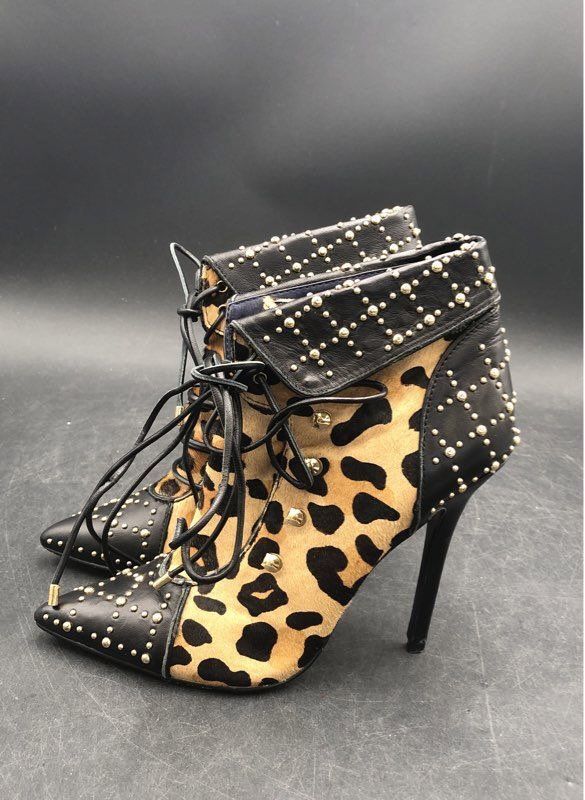 London Trash Women's Multicolor Animal Print Booties Size XXL
