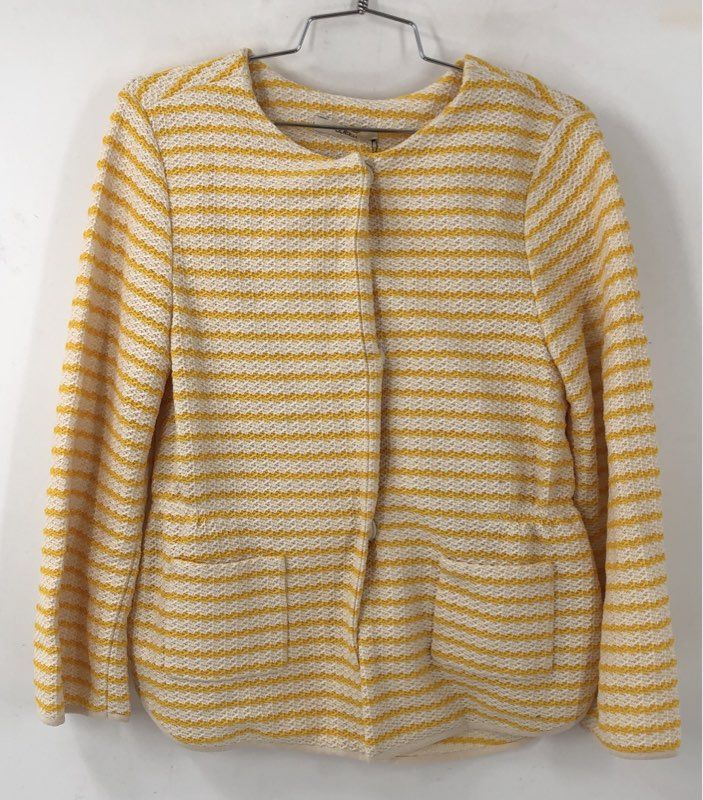 NWT Odeeh Women's Yellow Striped Jacket - Size 40