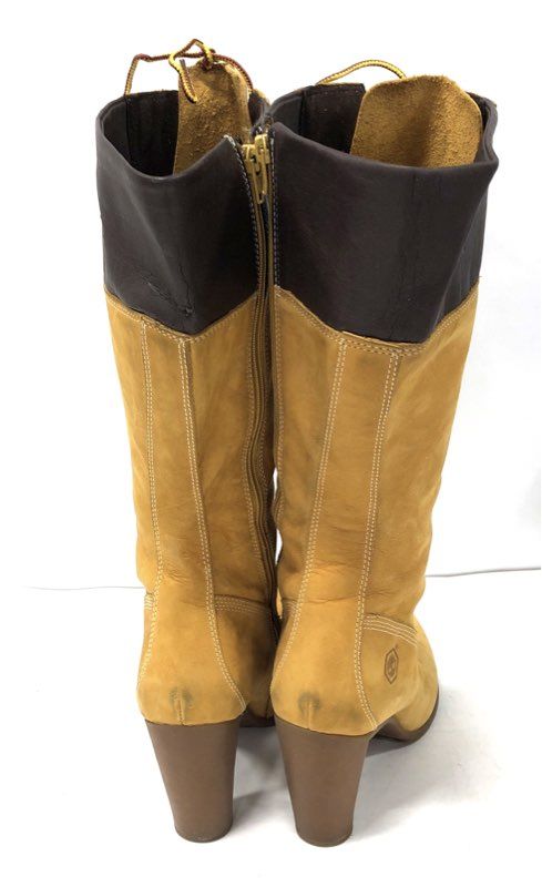 Timberland Savin Hill 79354 Wheat Nubuck Leather Knee High Boots Size 9