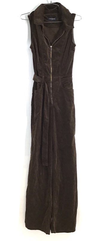 Ramy Brook Women's Velvet Jemma Jumpsuit Desert Brown Velveteen Denim NWT 24