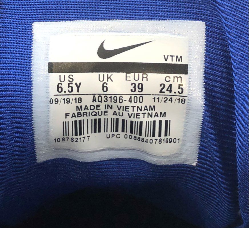 Nike Air Max 720 GS Hyper Jade Royal Blue Sneakers AQ3196-400 Size 6.5Y