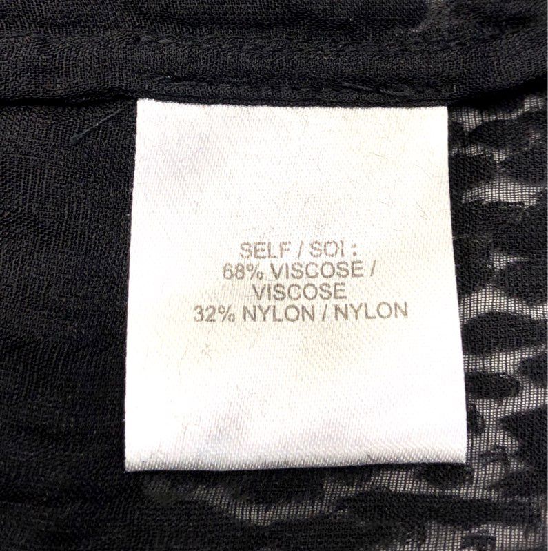 Tanya Taylor Women's Black Lucy Top Devore Animal Print Ruffle Sz XS NWT