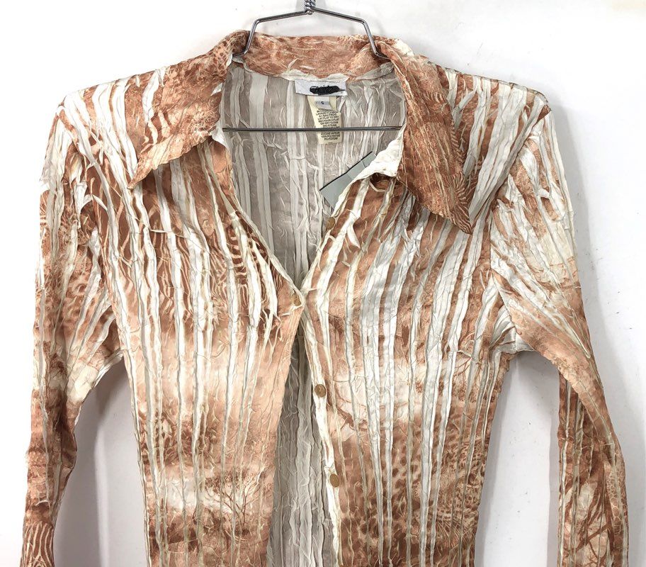 NWT Cache Women's Multicolor Striped Button-Up Shirt - Size S
