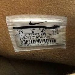 Nike Air Force 1 High LV8 GS 'Flax' Tan Suede Athletic Sneakers - Size 7Y (+COA)